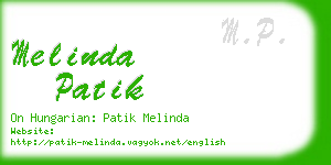 melinda patik business card